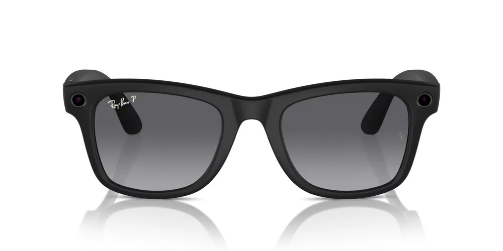 Ray-Ban Очки с камерой Meta Wayfarer RW4006, черно-серый