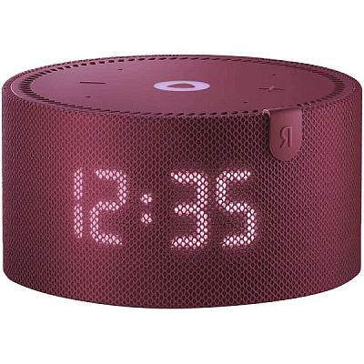 Умная колонка Яндекс Станция Мини 2 с часами и Алисой красный гранат